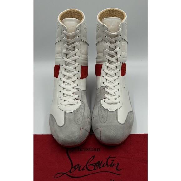AUTHENTIC CHRISTIAN LOUBOUTIN Suede Knock-Out Boxing Sneakers (44 EU; 11 US) main image 13